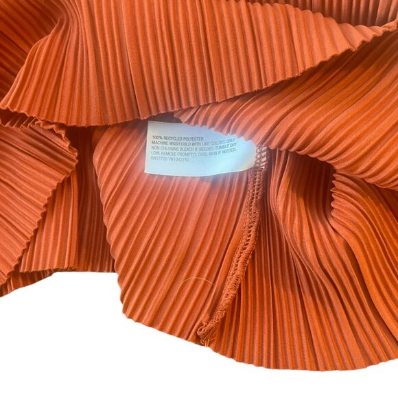 Women's NWT Ava & Viv Crinkled Midi Sheath‎ Dress Rust Size 2X - Picture 5 of 6